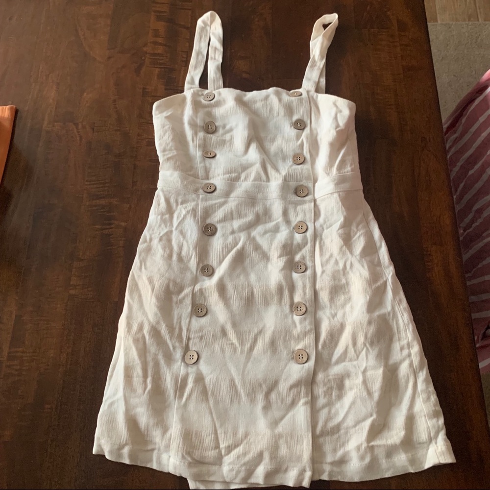 White and tan dress